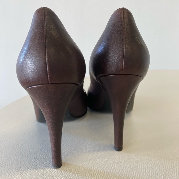 Emporio Armani Brown Leather Heels size‎ 8 - Picture 5 of 9